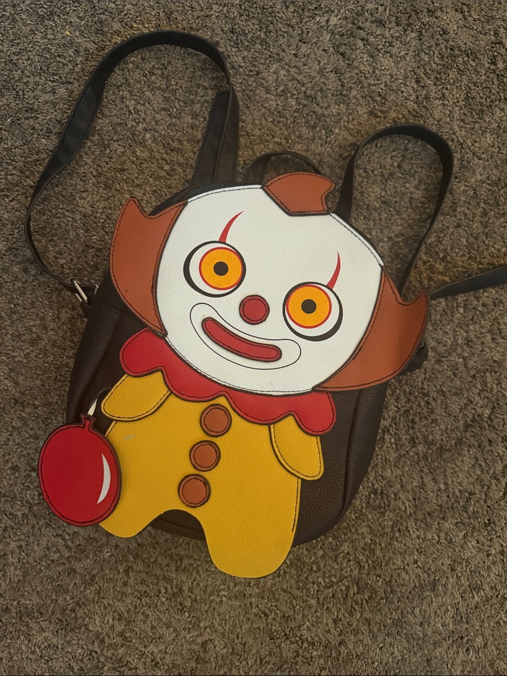 Pennywise faux leather medium size  backpack horror IT spookville critters